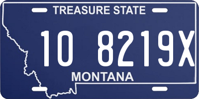 MT license plate 108219X