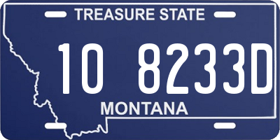 MT license plate 108233D