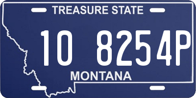 MT license plate 108254P