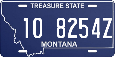 MT license plate 108254Z