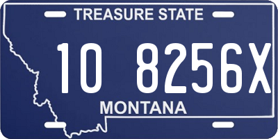 MT license plate 108256X