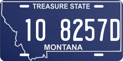 MT license plate 108257D