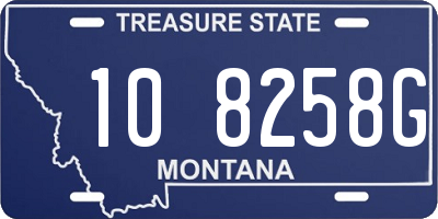 MT license plate 108258G