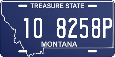 MT license plate 108258P