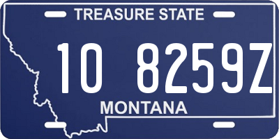 MT license plate 108259Z