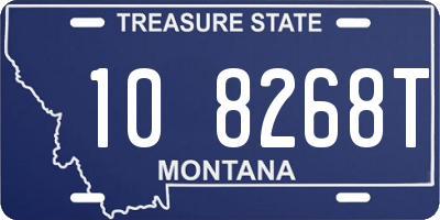 MT license plate 108268T