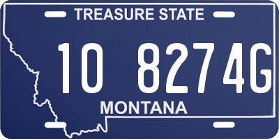 MT license plate 108274G