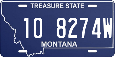 MT license plate 108274W