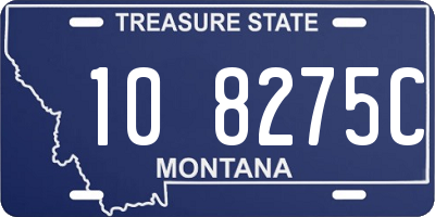 MT license plate 108275C