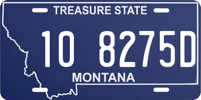 MT license plate 108275D