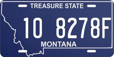 MT license plate 108278F