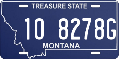 MT license plate 108278G