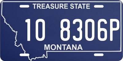 MT license plate 108306P