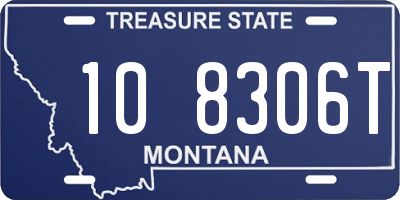 MT license plate 108306T