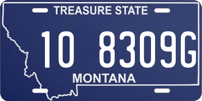 MT license plate 108309G