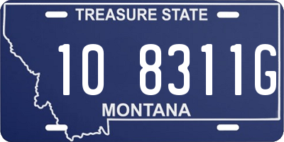 MT license plate 108311G