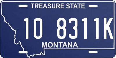 MT license plate 108311K