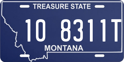 MT license plate 108311T