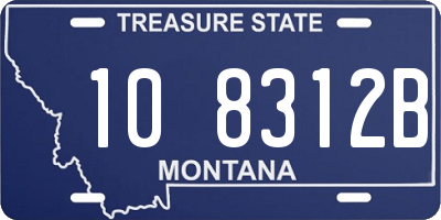 MT license plate 108312B