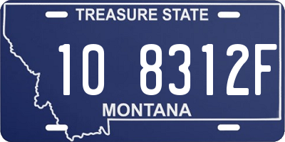 MT license plate 108312F