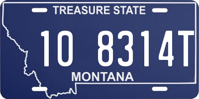 MT license plate 108314T