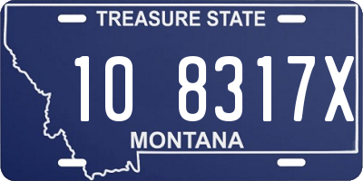 MT license plate 108317X