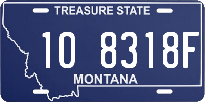 MT license plate 108318F