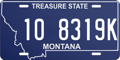 MT license plate 108319K