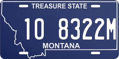 MT license plate 108322M