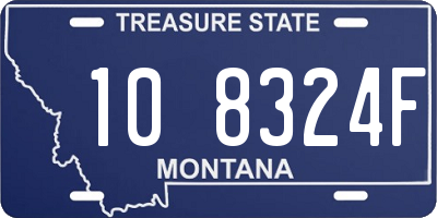 MT license plate 108324F