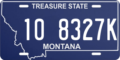 MT license plate 108327K