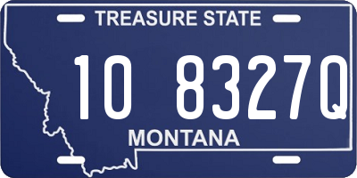 MT license plate 108327Q