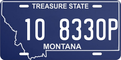 MT license plate 108330P