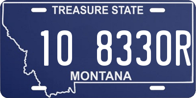 MT license plate 108330R