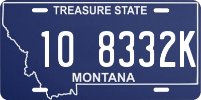 MT license plate 108332K