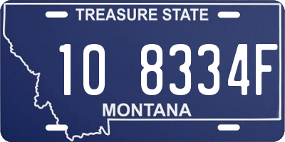 MT license plate 108334F