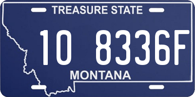 MT license plate 108336F