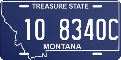 MT license plate 108340C