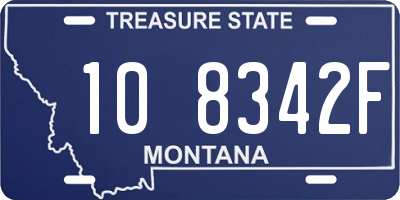 MT license plate 108342F