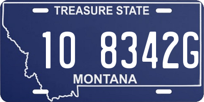 MT license plate 108342G