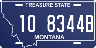 MT license plate 108344B