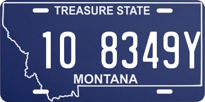 MT license plate 108349Y