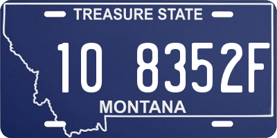 MT license plate 108352F