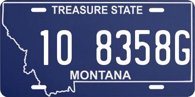 MT license plate 108358G