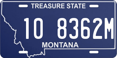MT license plate 108362M