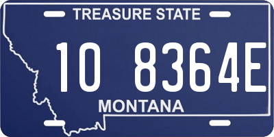 MT license plate 108364E