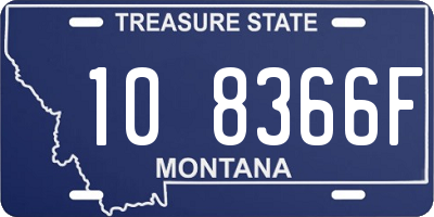 MT license plate 108366F