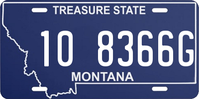 MT license plate 108366G