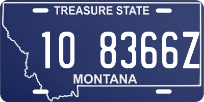 MT license plate 108366Z