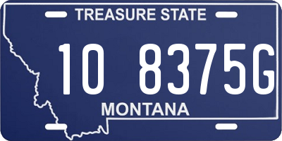 MT license plate 108375G